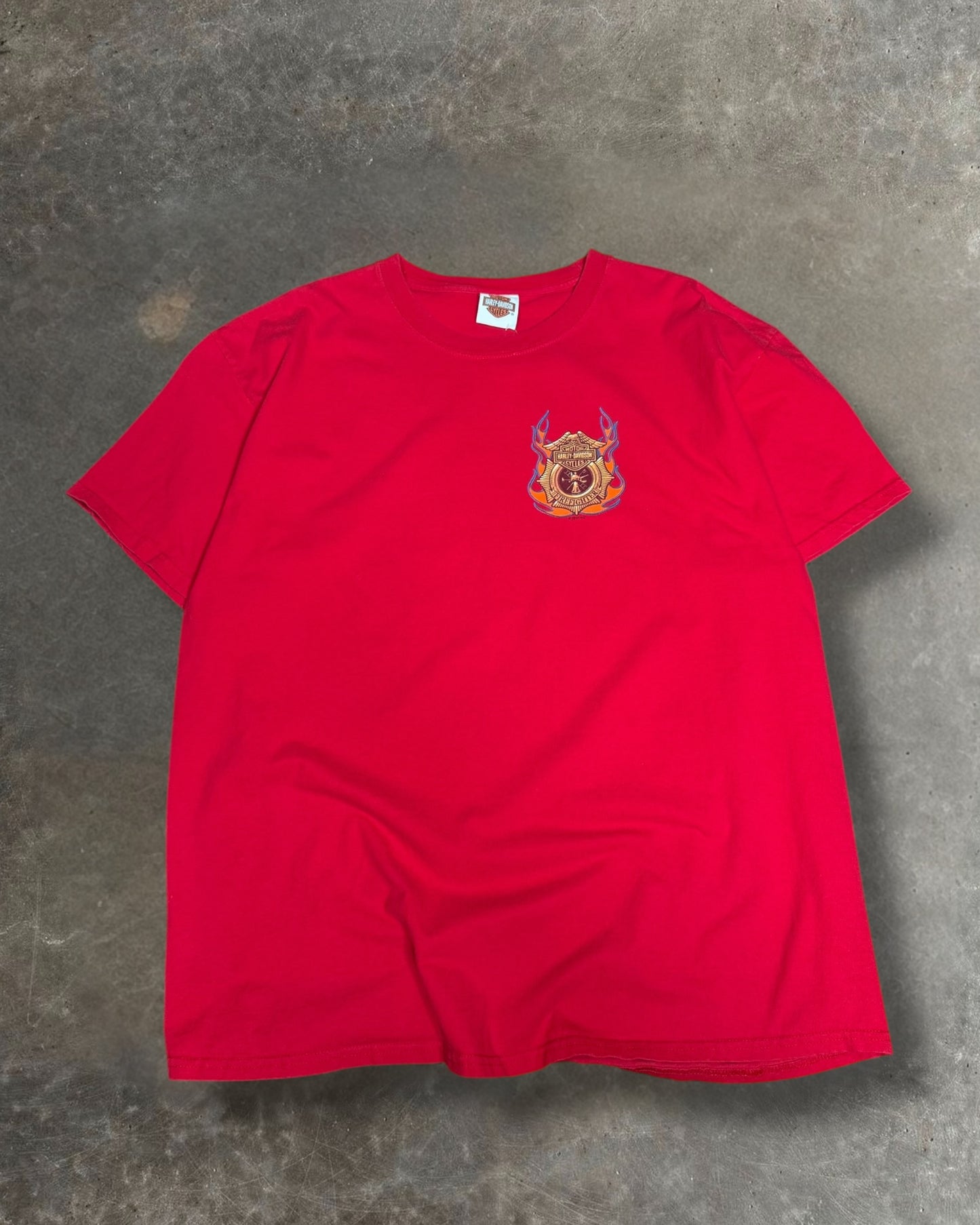 '00s Rockford Harley Fireman Tee Sz. XL