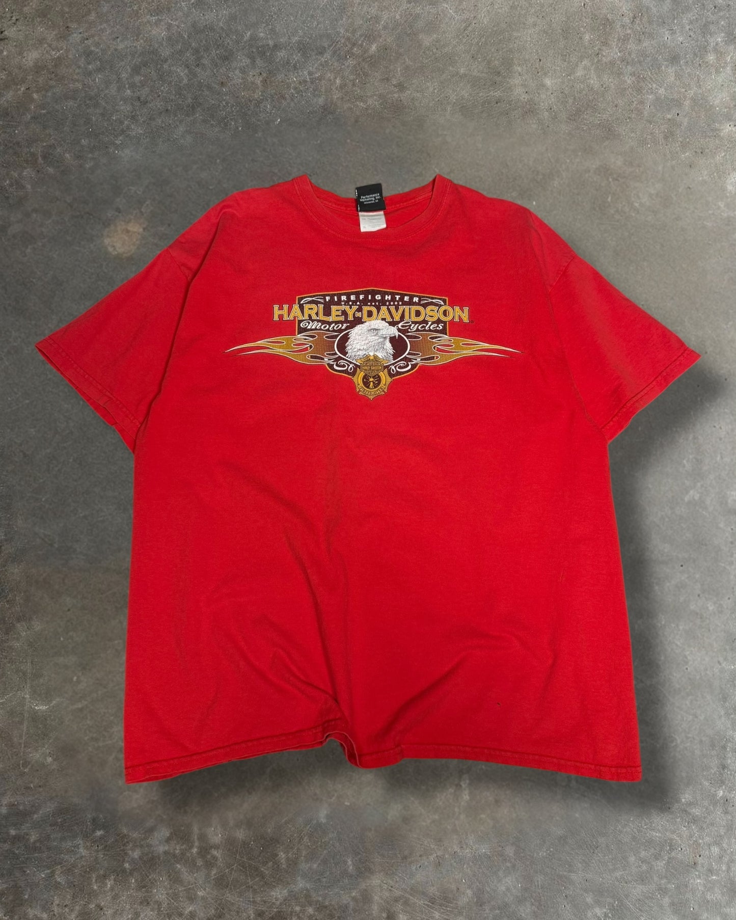 '00s Firefighter Harley Tee Sz. XL