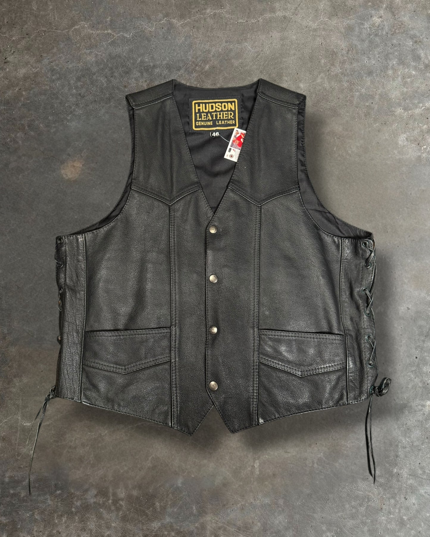 '02 Eagle Airbrush Leather Vest Sz. L