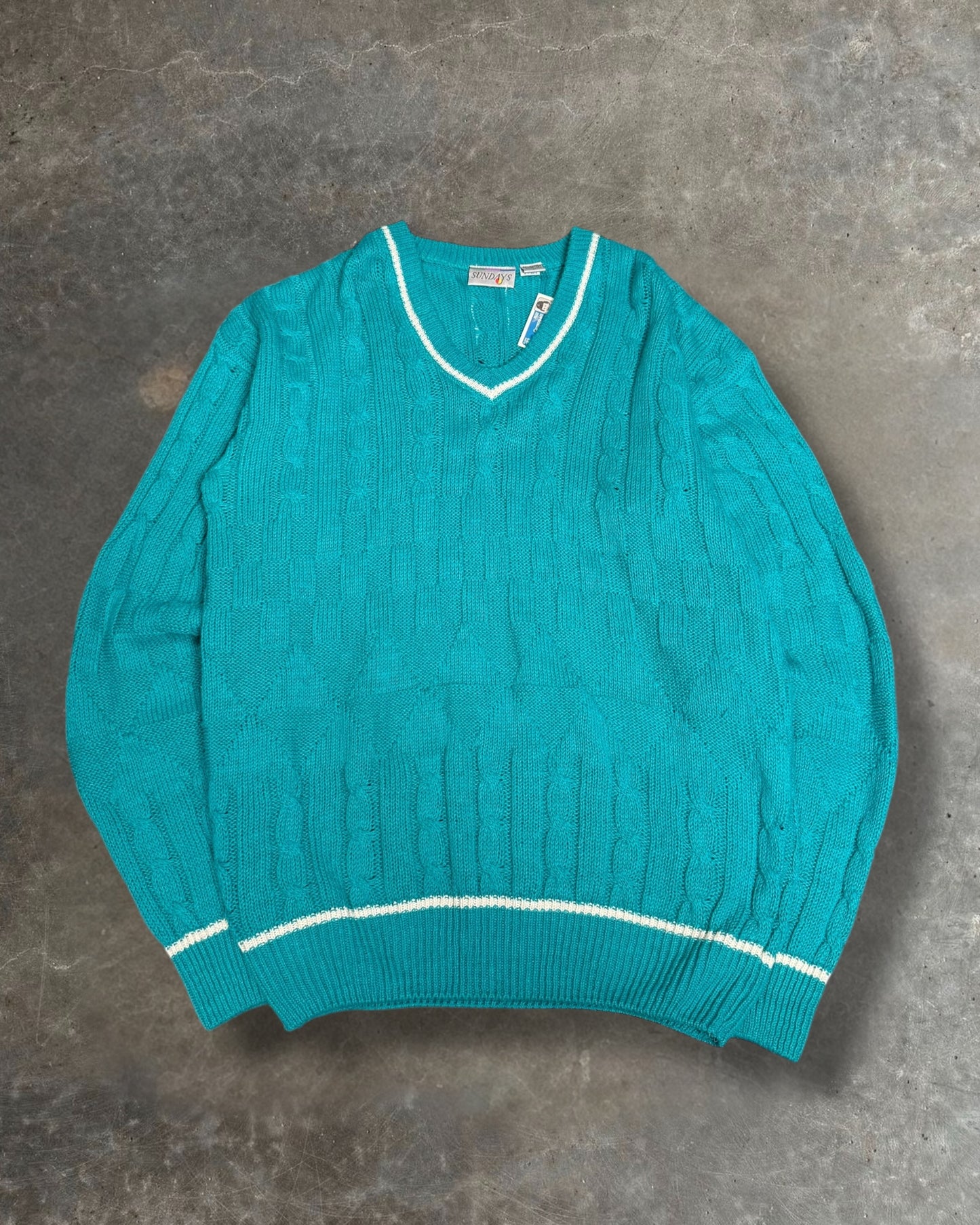 '90s Sundays V-Neck Sweater Sz. L