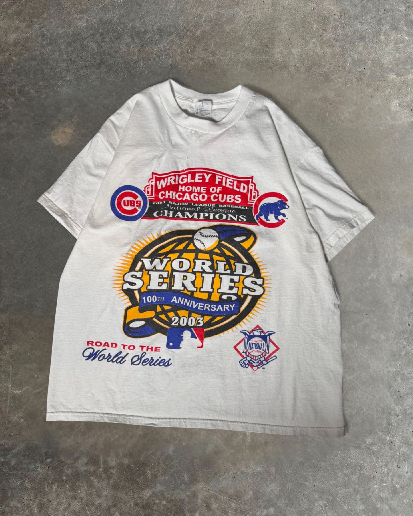 03' Cubs 100th Anniversary T-shirt Sz. L