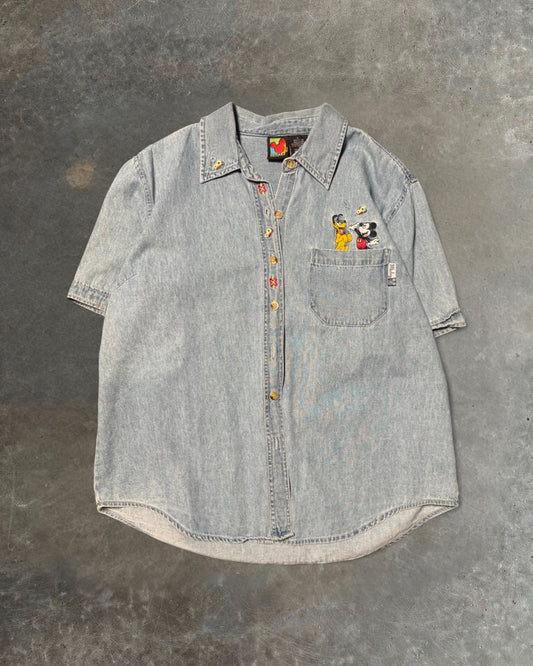 90s Mickey Denim Button Up Sz. L