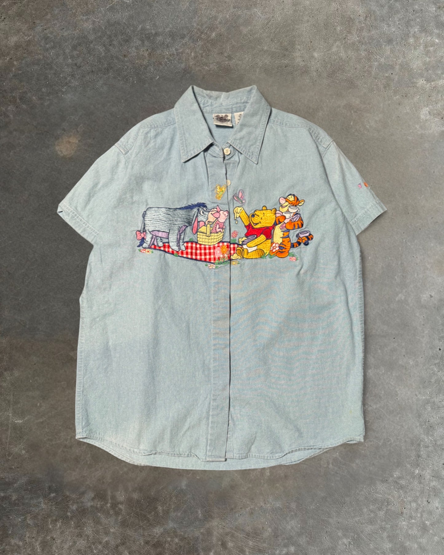 90s Winnie the Pooh Denim Button Up Sz. S