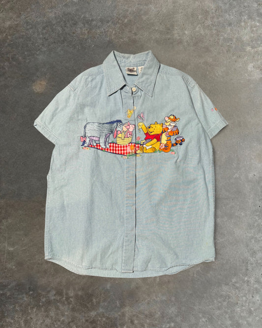 90s Winnie the Pooh Denim Button Up Sz. S