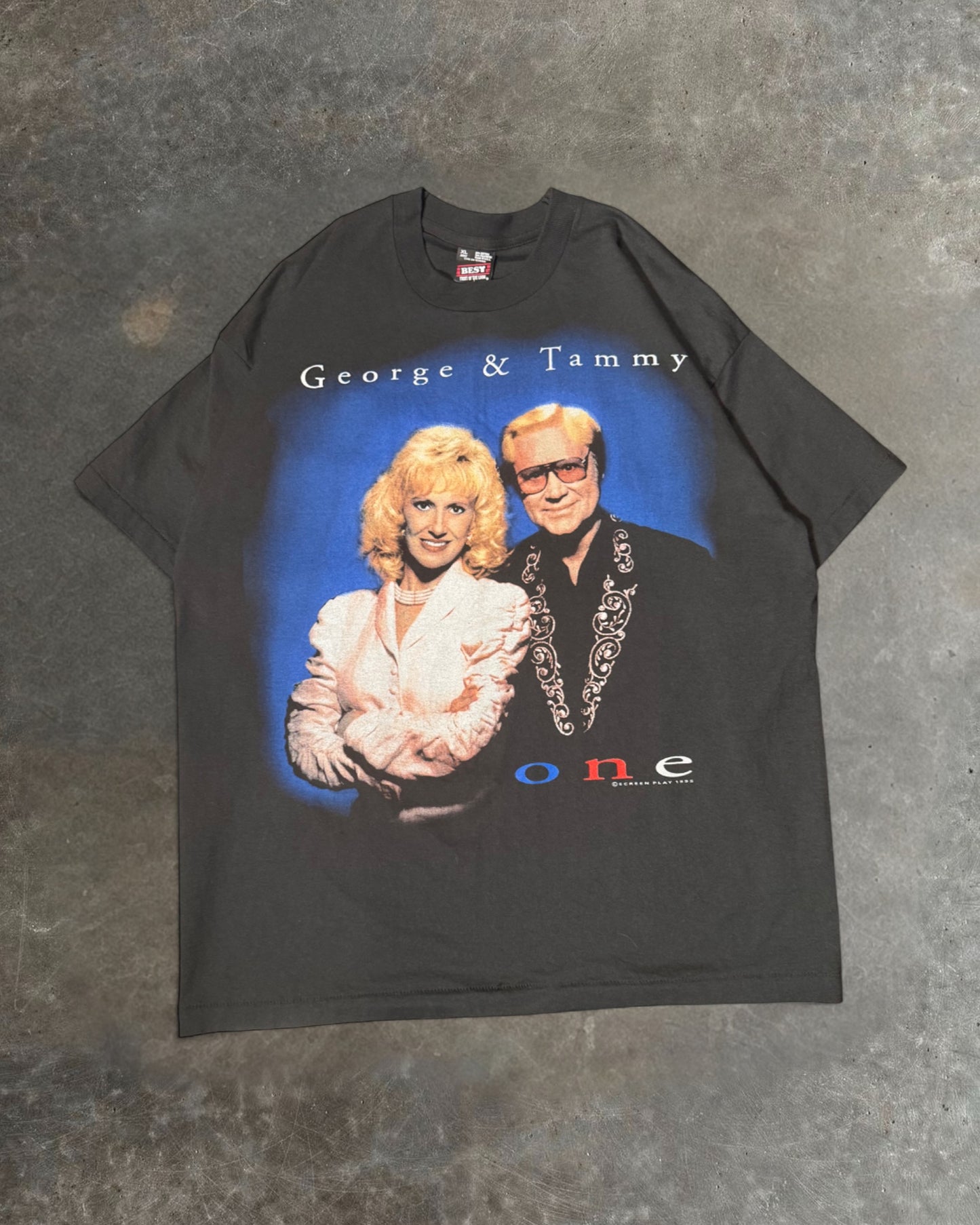95 George And Tammy T-shirt Sz. XL